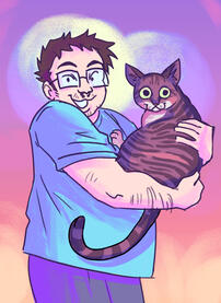 Boyfriend with my kitty